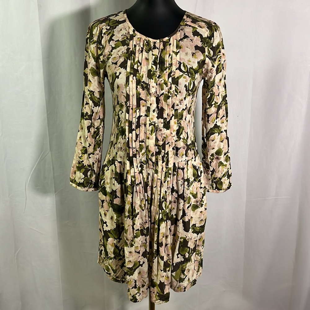 Sundance Floral Print Pleated Front Tunic Top
